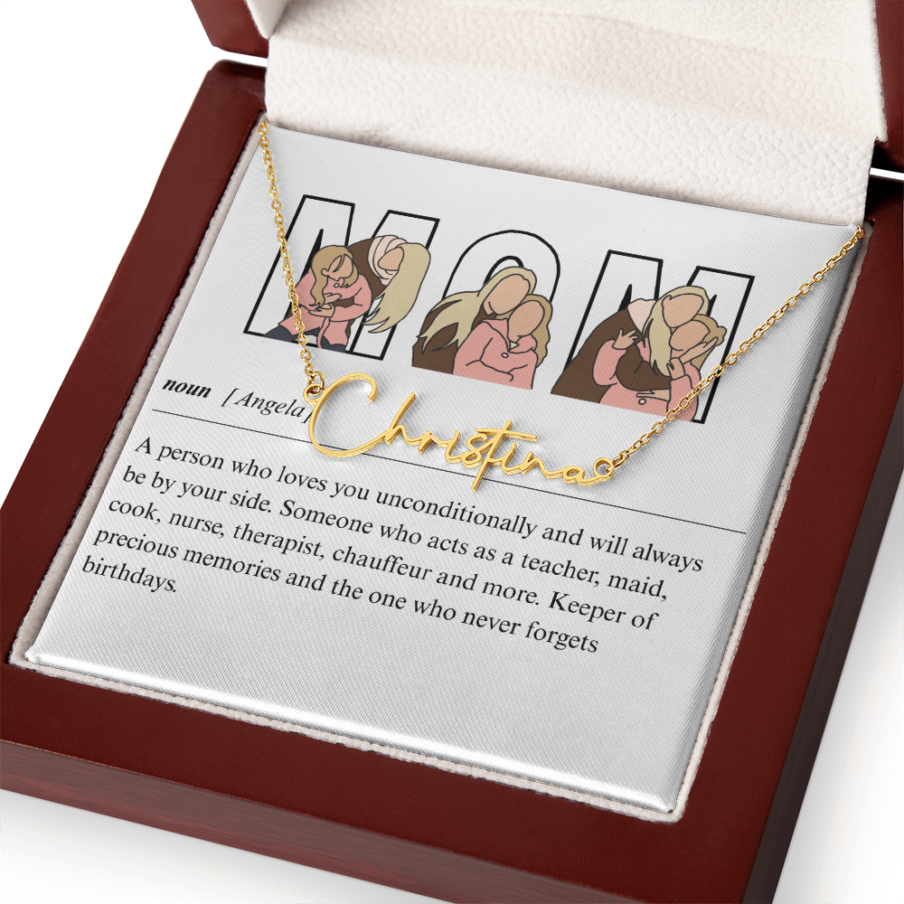 Personalized Mom Signature Name Necklace