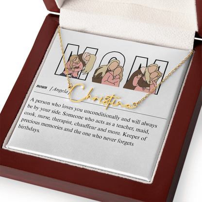 Personalized Mom Signature Name Necklace