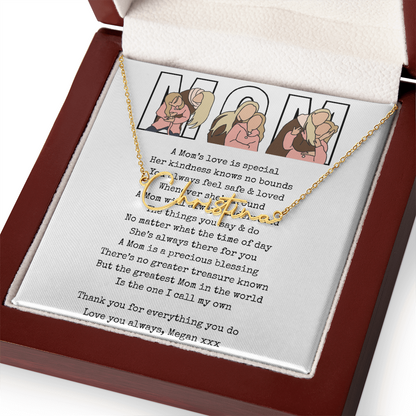 Personalized Mom Signature Name Necklace
