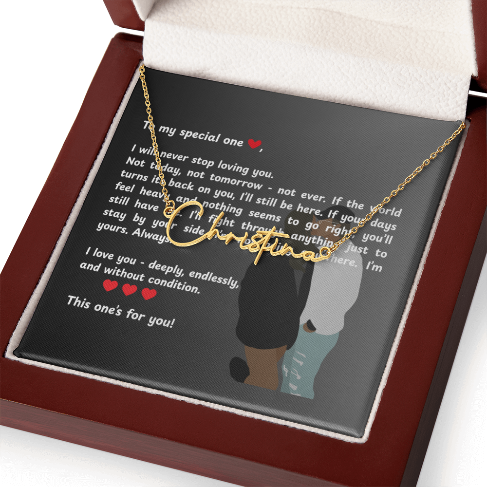 Personalized To My Special One Signature Name Necklace