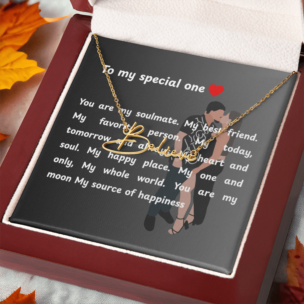 Personalized To My Special One Signature Name Necklace