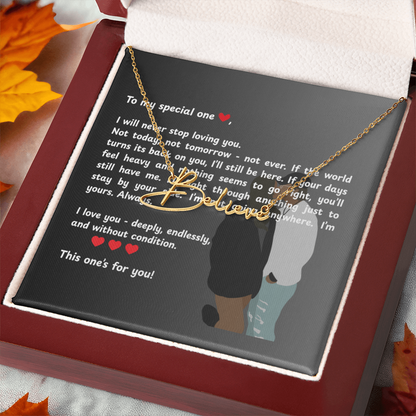 Personalized To My Special One Signature Name Necklace
