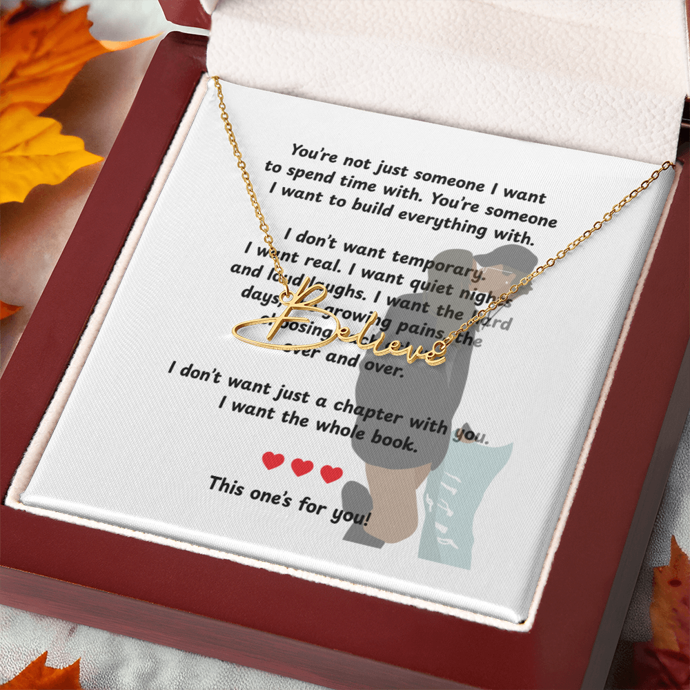 Personalized This One's For You Signature Name Necklace