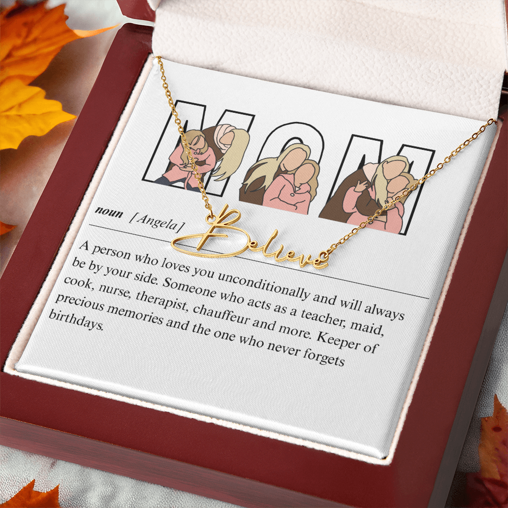 Personalized Mom Signature Name Necklace
