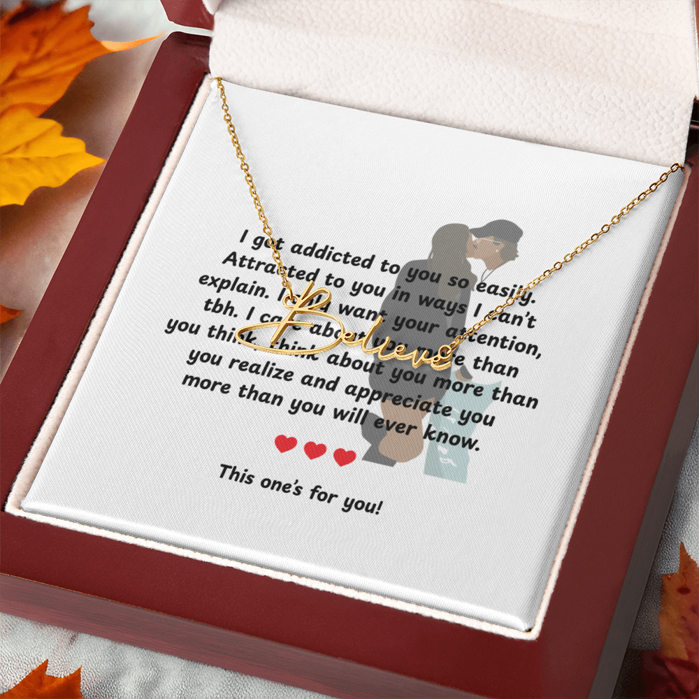 Personalized This One's For You Signature Name Necklace