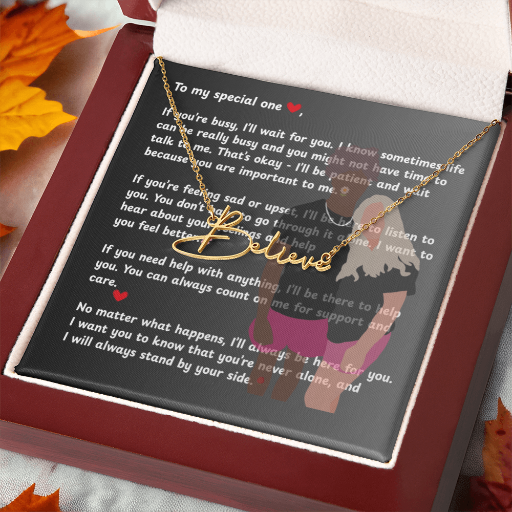 Personalized To My Special One Signature Name Necklace