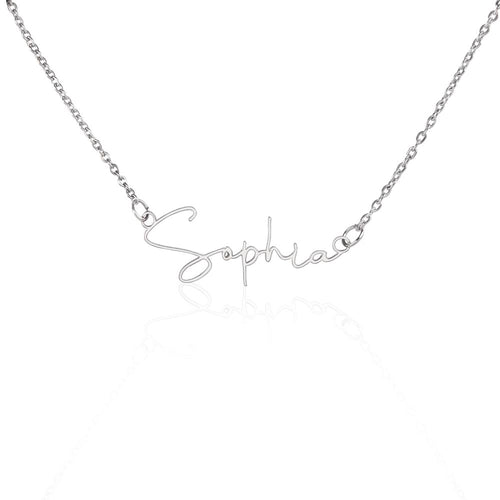 Non-Message Card Signature Style Custom Name Necklace