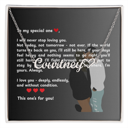 Personalized To My Special One Heart Name Necklace