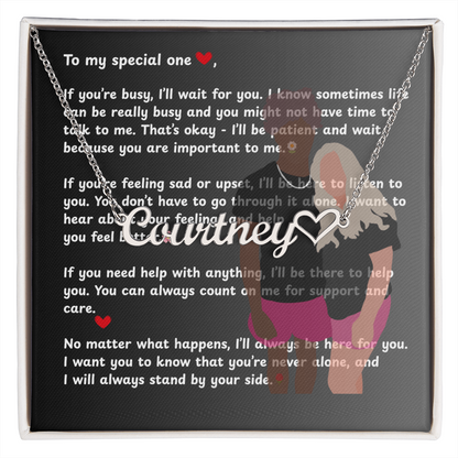 Personalized To My Special One Heart Name Necklace