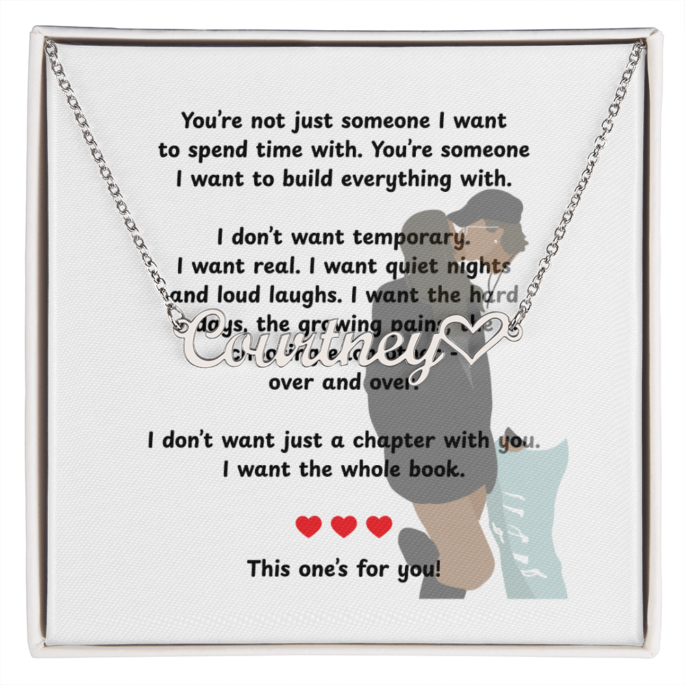 Personalized This One's For You Heart Name Necklace