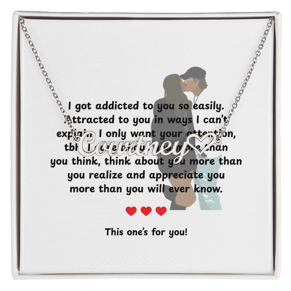 Personalized This One's For You Heart Name Necklace