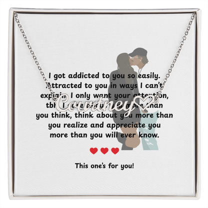 Personalized This One's For You Heart Name Necklace