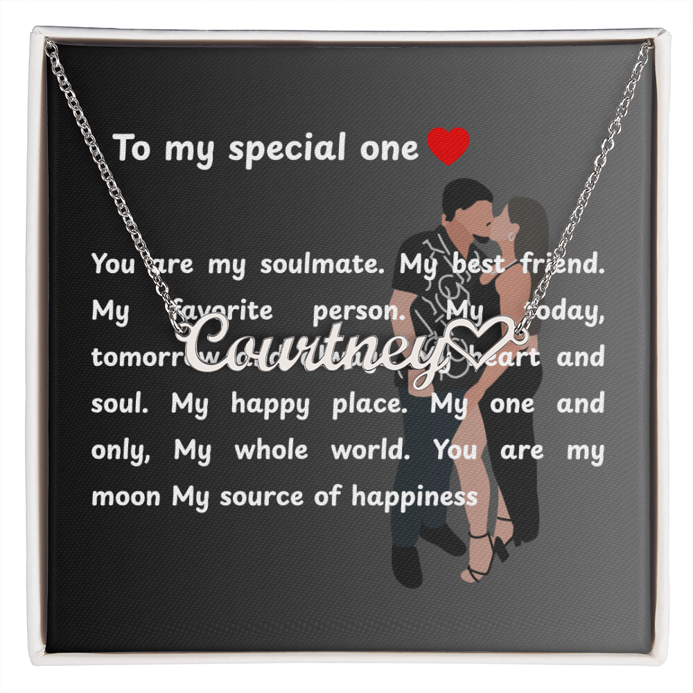 Personalized To My Special One Heart Name Necklace