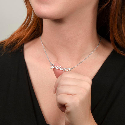 Personalized Mom Heart Name Necklace