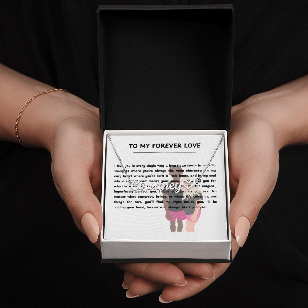 Personalized To My Forever Love Heart Name Necklace