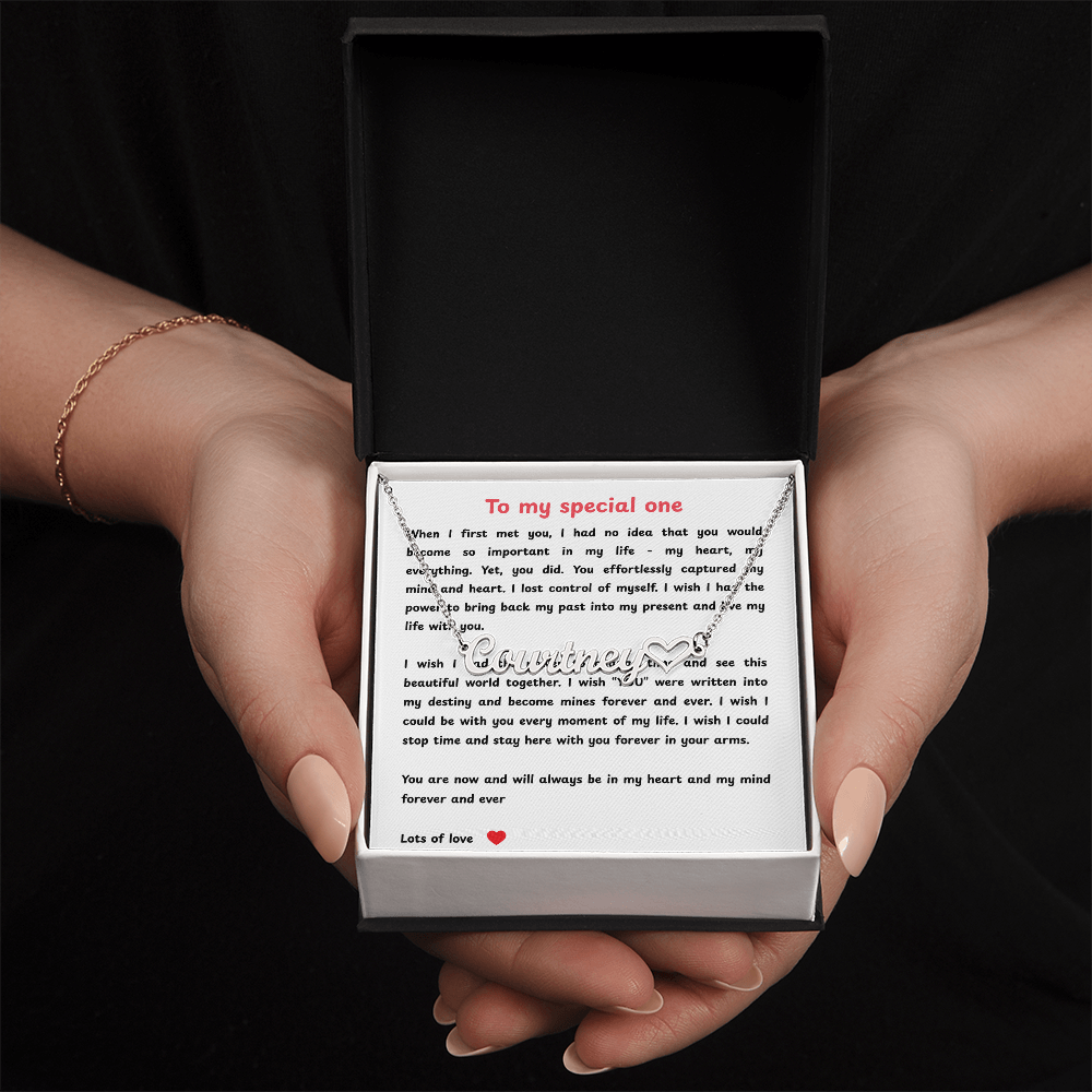 Personalized To My Special One Heart Name Necklace