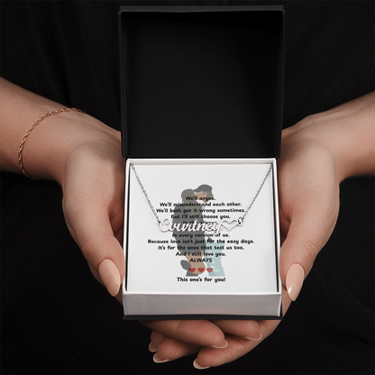 Personalized This One's For You Heart Name Necklace