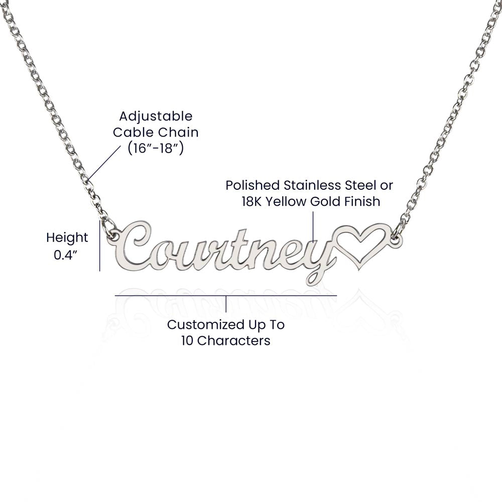 Personalized Mom Heart Name Necklace
