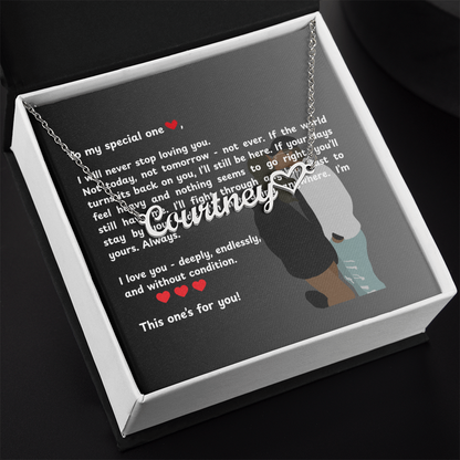 Personalized To My Special One Heart Name Necklace