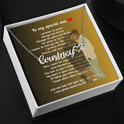 Personalized To My Special One Heart Name Necklace