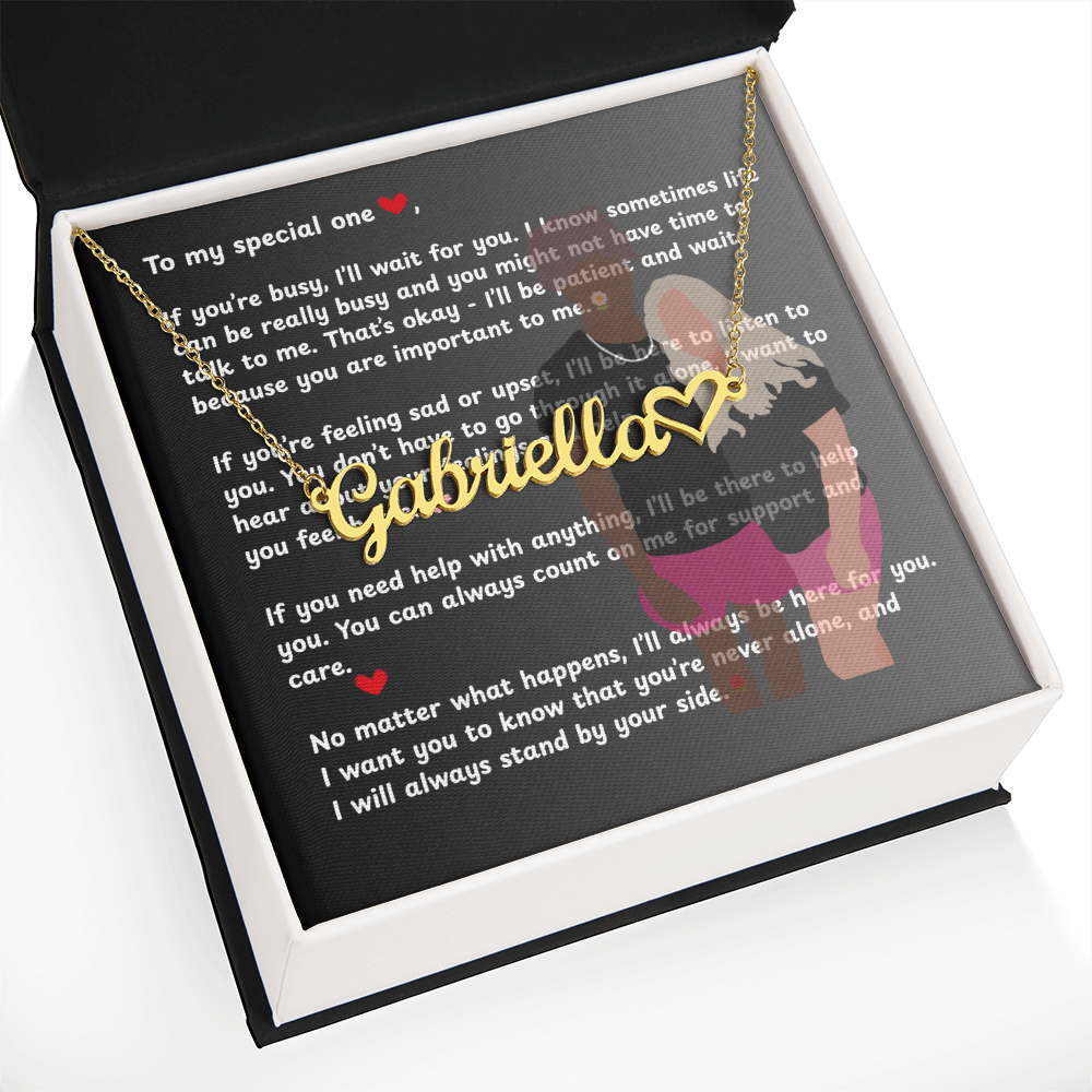 Personalized To My Special One Heart Name Necklace