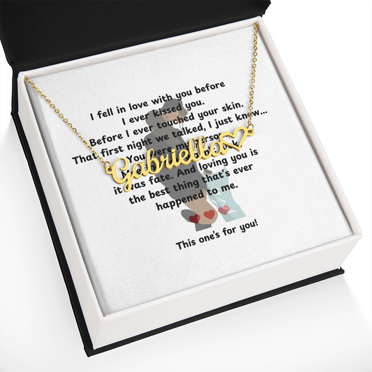 Personalized This One's For You Heart Name Necklace