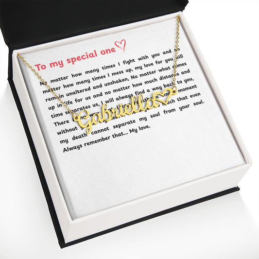 Personalized To My Special One Heart Name Necklace