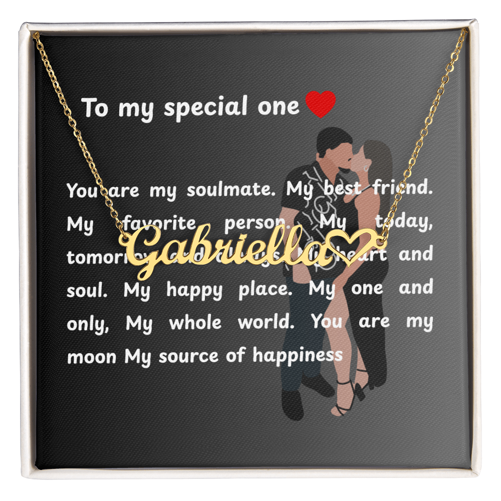 Personalized To My Special One Heart Name Necklace