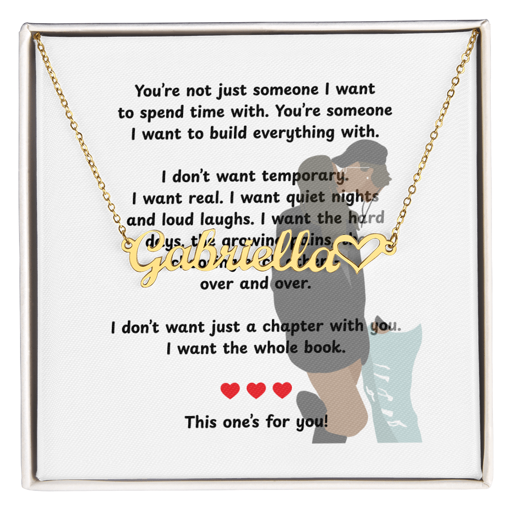 Personalized This One's For You Heart Name Necklace