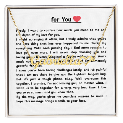 Personalized For You Name Necklace
