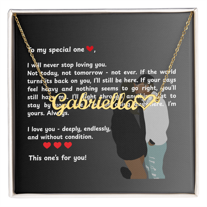 Personalized To My Special One Heart Name Necklace