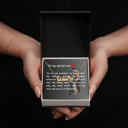 Personalized To My Special One Heart Name Necklace
