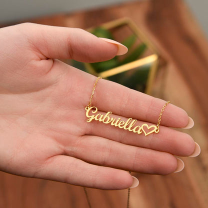 Personalized Mom Heart Name Necklace