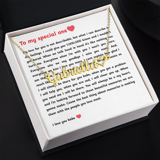 Personalized To My Special One Heart Name Necklace