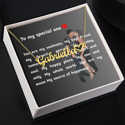 Personalized To My Special One Heart Name Necklace