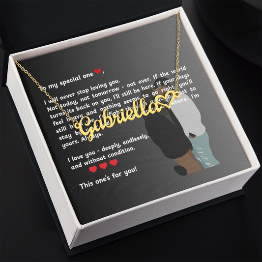 Personalized To My Special One Heart Name Necklace