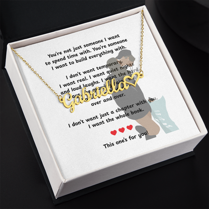 Personalized This One's For You Heart Name Necklace