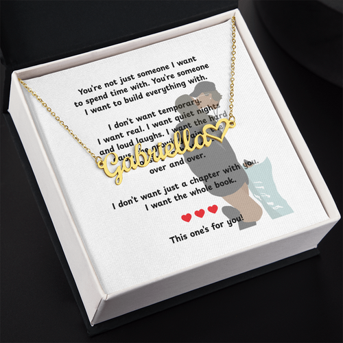 Personalized This One's For You Heart Name Necklace