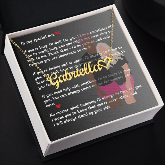 Personalized To My Special One Heart Name Necklace