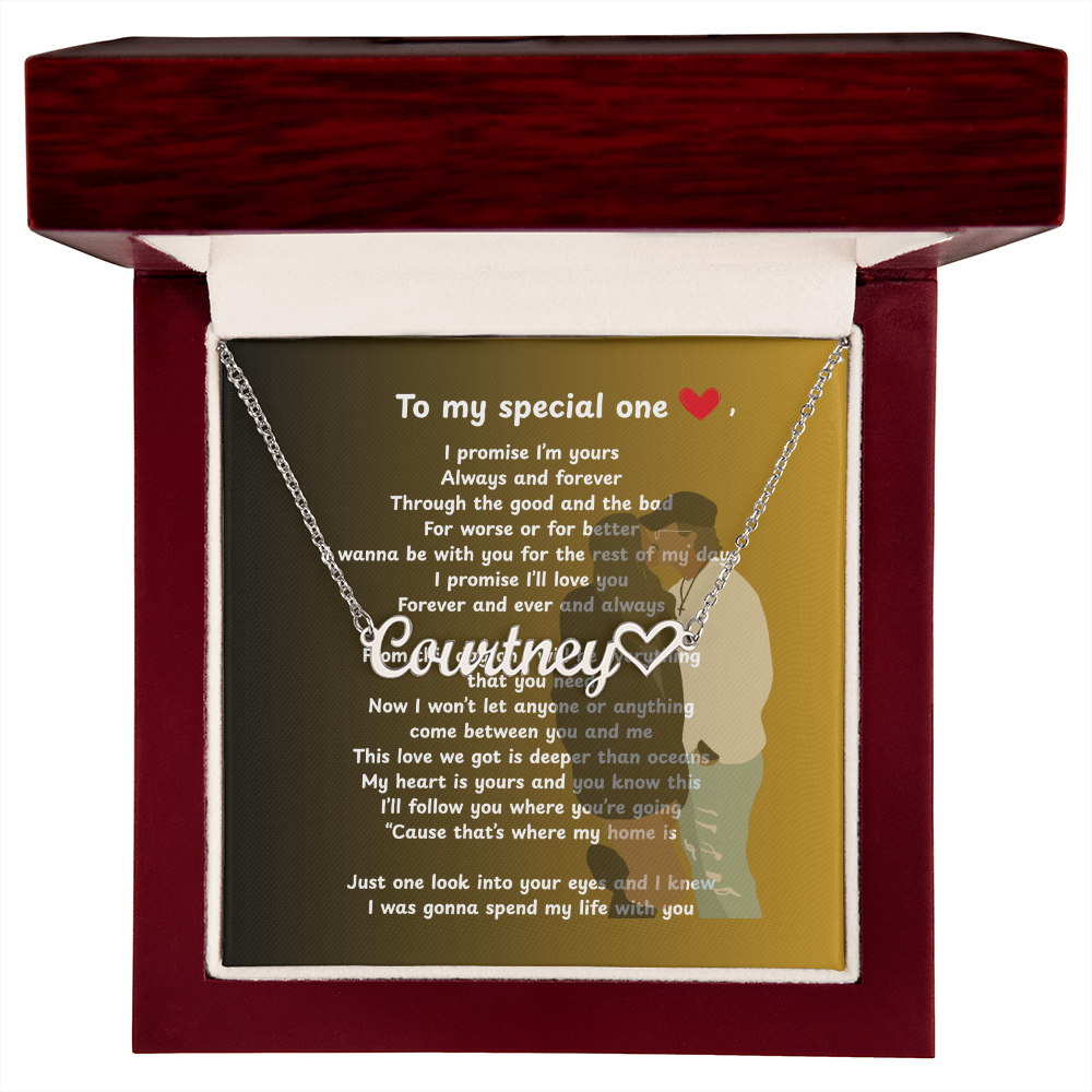 Personalized To My Special One Heart Name Necklace