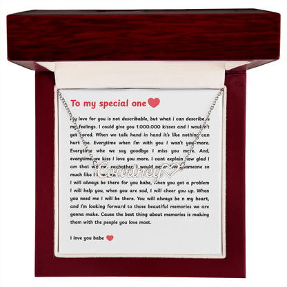 Personalized To My Special One Heart Name Necklace