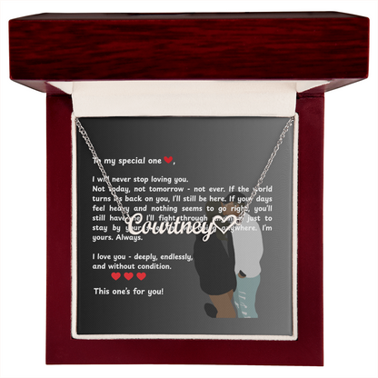 Personalized To My Special One Heart Name Necklace
