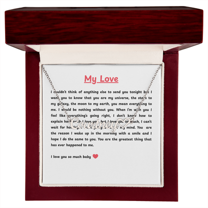 Personalized My Love Heart Name Necklace