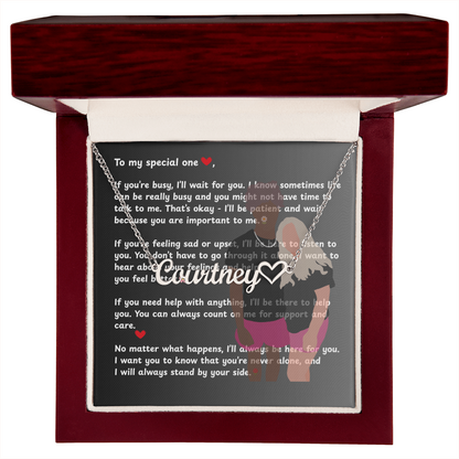 Personalized To My Special One Heart Name Necklace
