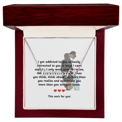 Personalized This One's For You Heart Name Necklace