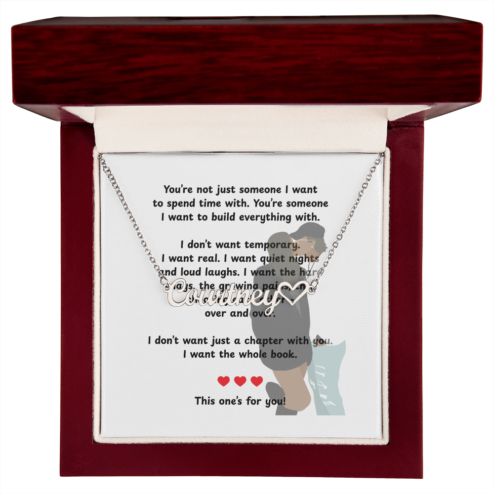 Personalized This One's For You Heart Name Necklace