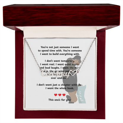 Personalized This One's For You Heart Name Necklace