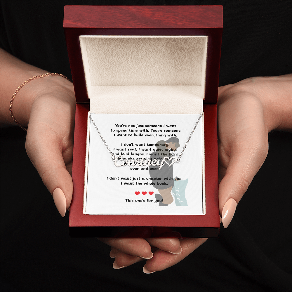 Personalized This One's For You Heart Name Necklace