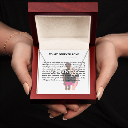 Personalized To My Forever Love Heart Name Necklace