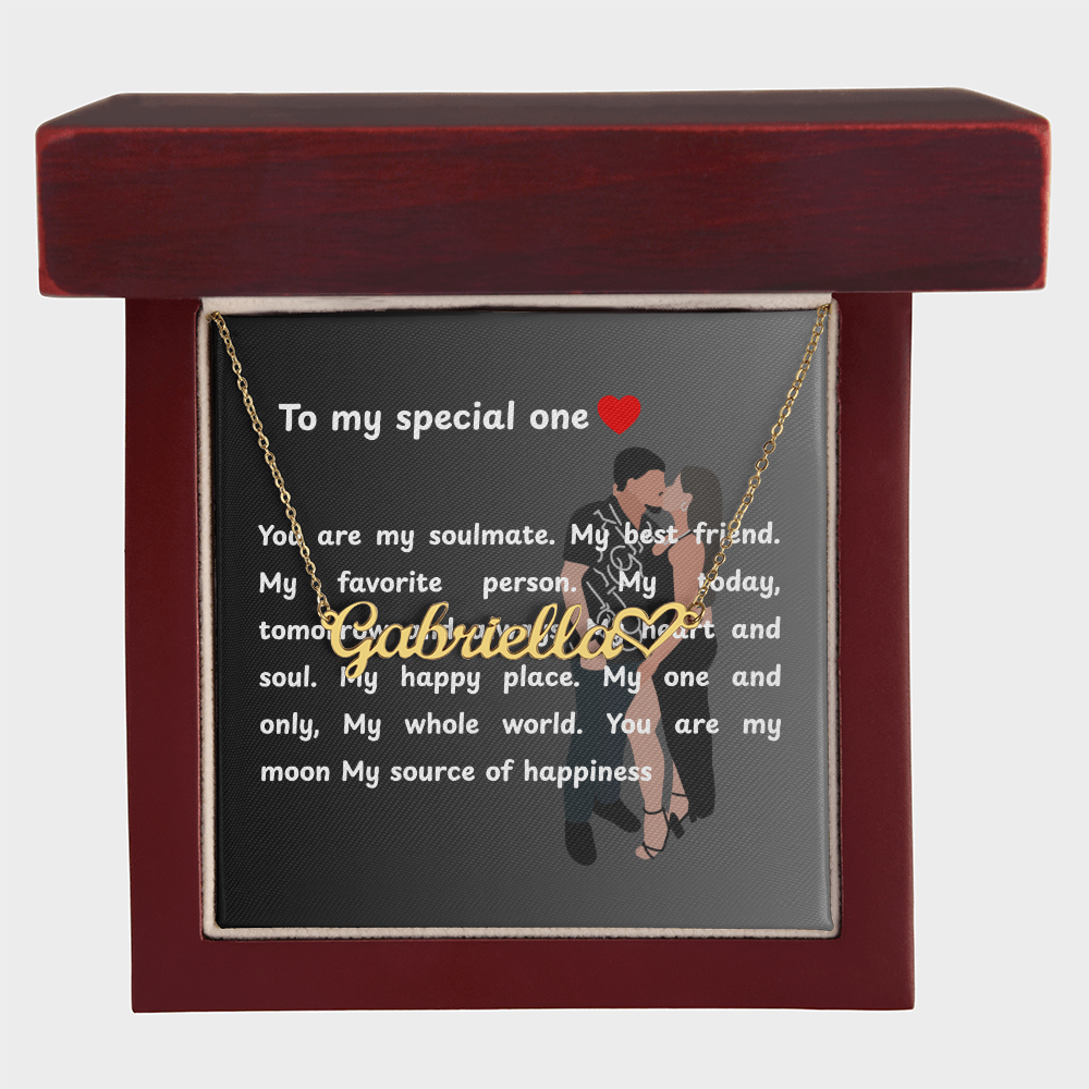 Personalized To My Special One Heart Name Necklace